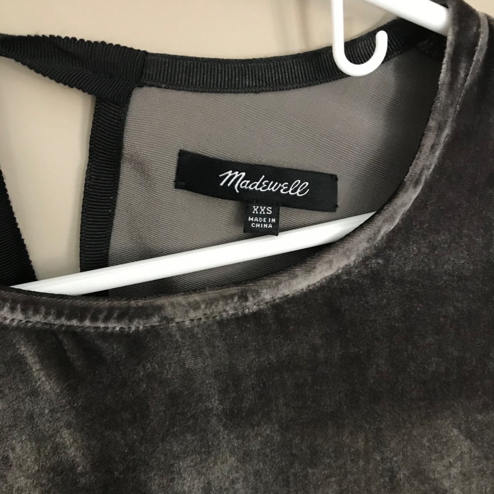 Madewell Tie-Back Smoky Topaz Velvet Tee - Picture 3 of 7
